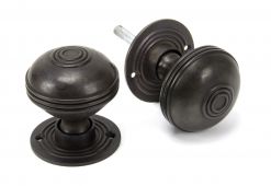 83946 From The Anvil Aged Bronze Prestbury Mortice&sol;Rim Knob Set - 63mm