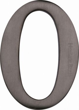 Click Here To Enlarge This Photo Of C1568 0-MB Heritage Brass Numeral 0 Self Adhesive 51mm &lpar;2"&rpar; Matt Bronze Finish