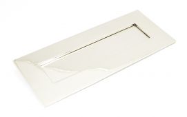 90289 From The Anvil Polished Nickel Letterplate - Small - Size&colon; 252x96mm - C&sol;C&colon; 230mm - Aperture&colon; 204x48mm