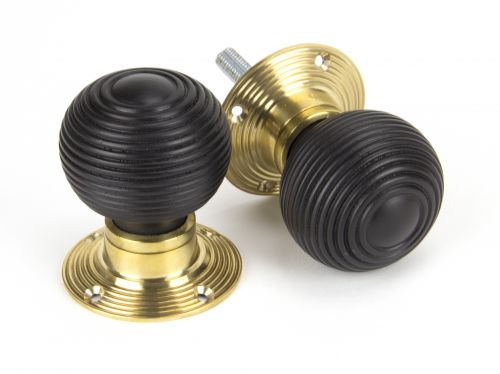 Click Here To Enlarge This Photo Of 91762 From The Anvil Ebony and PB Cottage Mortice&sol;Rim Knob Set - Small