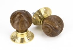 91792 From The Anvil Rosewood and PB Cottage Mortice&sol;Rim Knob Set - Small