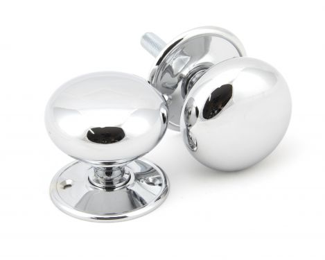 Click Here To Enlarge This Photo Of 91532 From The Anvil Polished Chrome 57mm Mushroom Mortice&sol;Rim Knob Set