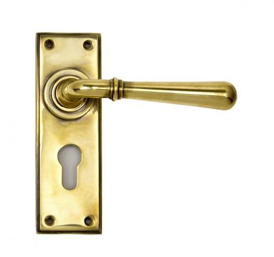 Click Here To Enlarge This Photo Of 91417 From The Anvil Aged Brass Newbury Lever Euro Set
