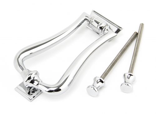 Click Here To Enlarge This Photo Of 90033 From The Anvil Polished Chrome Slimline Art Deco Door Knocker