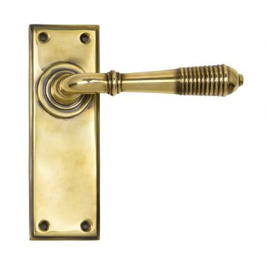 Click Here To Enlarge This Photo Of 33083 From The Anvil Aged Brass Reeded Lever Latch Set