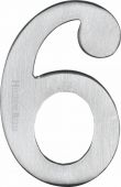 C1568 6-SC Heritage Brass Numeral 6 Self Adhesive 51mm &lpar;2"&rpar; Satin Chrome Finish